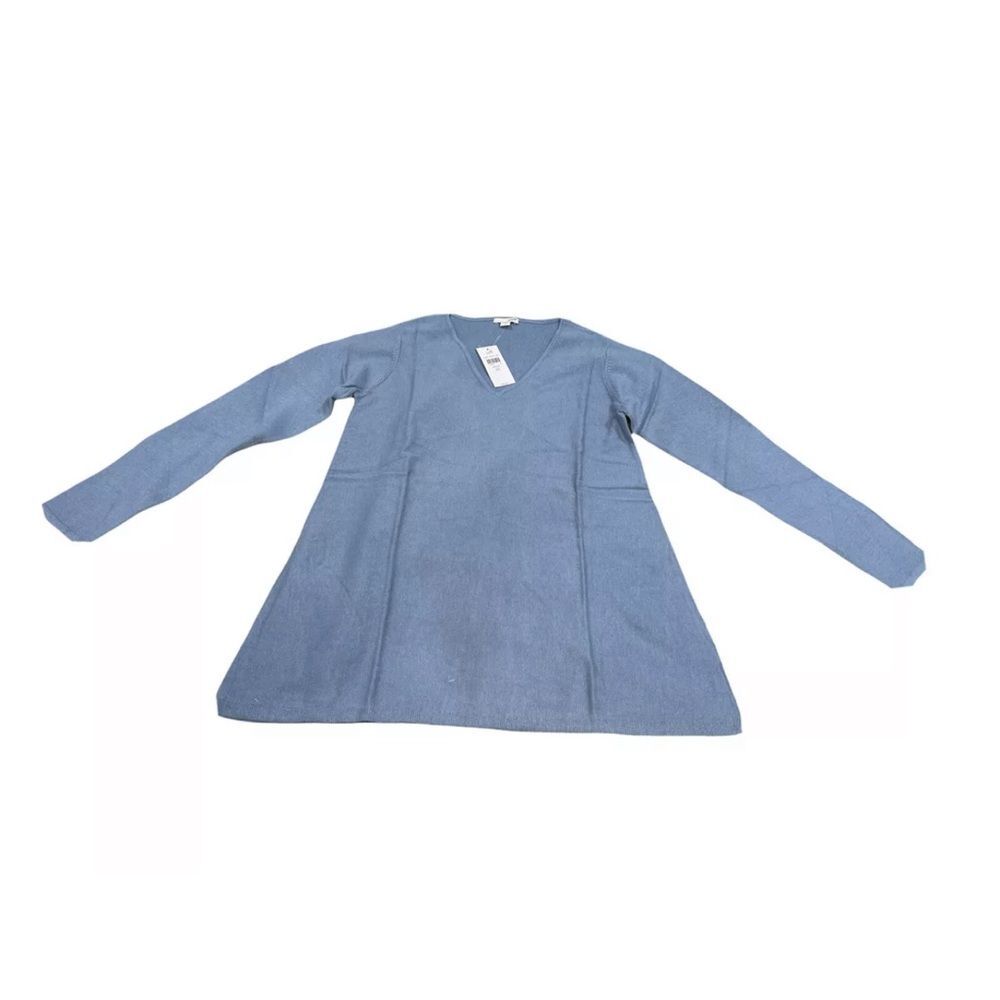 j jill sweater XS V-Neck in Breeze Blue with Long Sleeves New